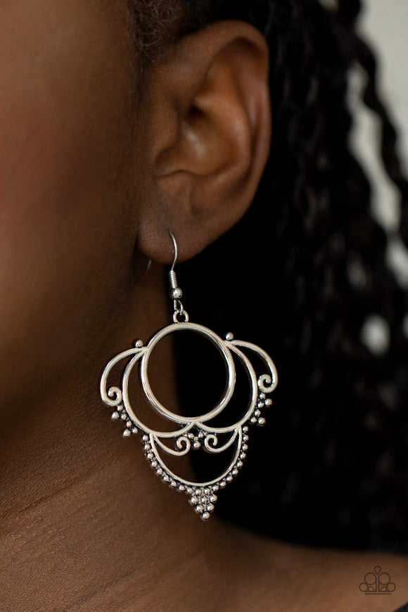 Metallic Macrame Silver ✧ Earrings Earrings