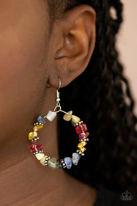Earrings Fish Hook,Multi-Colored,Going for Grounded Multi ✧ Earrings