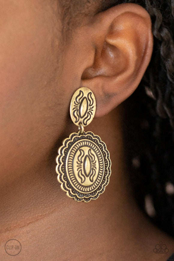 Ageless Artifact Brass ✧ Clip-On Earrings Clip-On Earrings