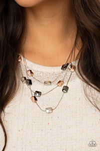 Gunmetal,Multi-Colored,Necklace Short,Rose Gold,Silver,Downtown Reflections Silver ✧ Necklace