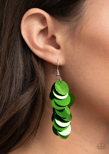 Earrings Fish Hook,Green,Now You SEQUIN It Green ✧ Earrings