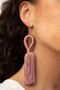 Earrings Fish Hook,Earrings Fringe,Earrings Tassel,Light Pink,Pink,Tassels and Tiaras Pink ✧ Tassel Earrings