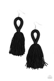 Tassels and Tiaras Black ✧ Tassel Earrings Earrings