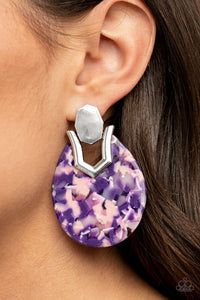Animal Print,Earrings Acrylic,Earrings Post,Purple,HAUTE Flash Purple ✧ Acrylic Post Earrings