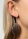 LEAF Em Hanging Brown ✧ Wood Earrings Earrings