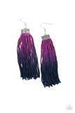 Dual Immersion Purple ✧ Ombre Fringe Earrings Earrings