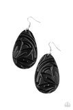 Garden Therapy Black ✧ Leather Earrings Earrings