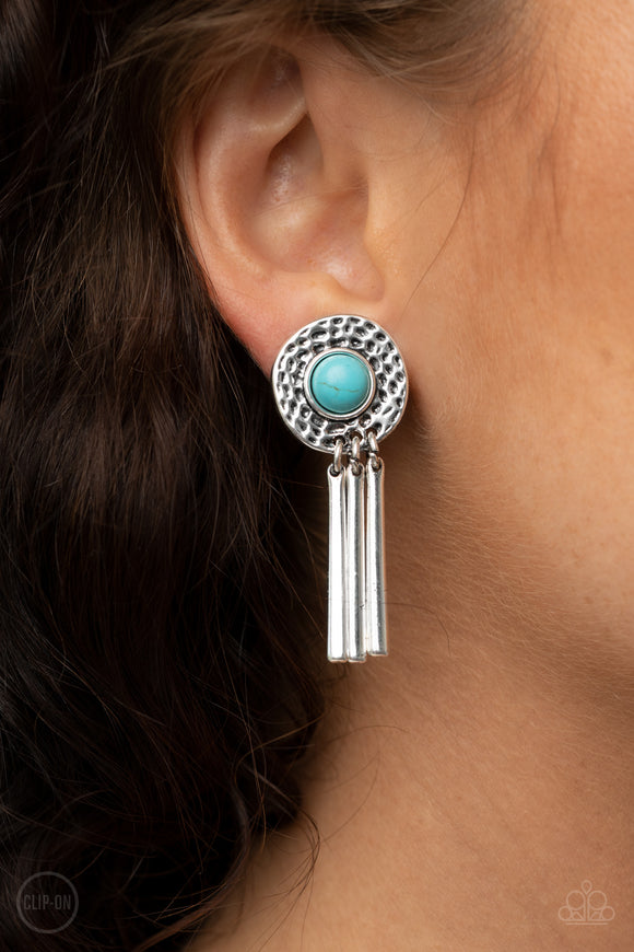 Desert Amulet Blue ✧ Clip-On Earrings Clip-On Earrings
