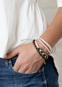 Bracelet Knot,Green,Multi-Colored,Urban Bracelet,White,Wooden,Dream Beach House Green ✨ Urban Bracelet