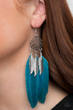 In Your Wildest DREAM-CATCHERS Blue ✧ Feather Earrings Earrings