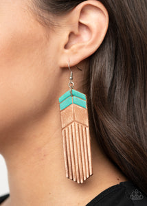 Blue,Copper,Earrings Fish Hook,Desert Trails Blue ✧ Earrings