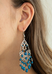 Blue,Earrings Fish Hook,Glass Slipper Glamour Blue ✧ Earrings