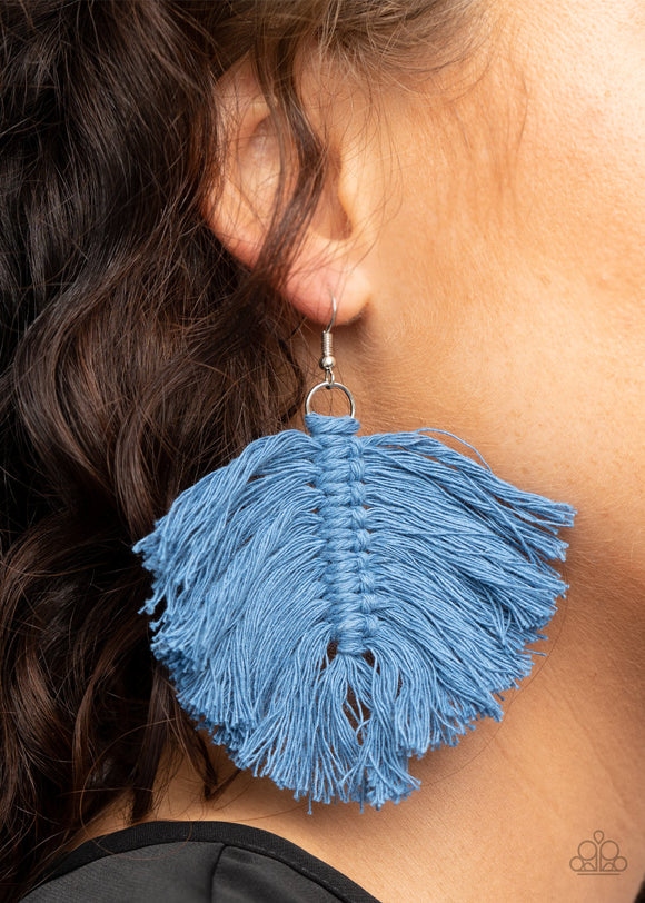 Macramé Mamba Blue ✧ Macrame Earrings Earrings