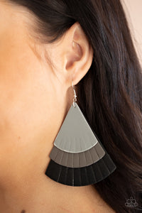 Black,Earrings Fish Hook,Gray,Huge Fanatic Black ✧ Earrings