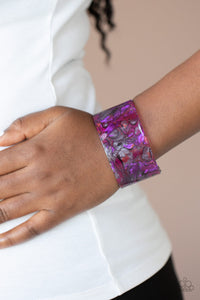 Bracelet Acrylic,Bracelet Cuff,Purple,Cosmic Couture Purple  ✧ Bracelet