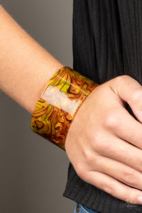 Bracelet Acrylic,Bracelet Cuff,Exclusive,Multi-Colored,Orange,Cosmic Couture Orange ✧ Bracelet