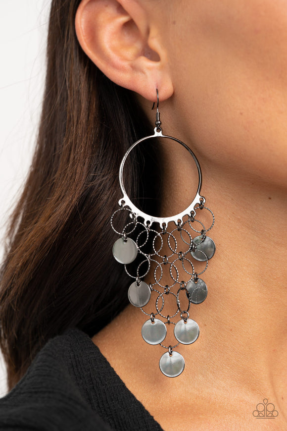 Take a CHIME Out Black ✧ Earrings Earrings
