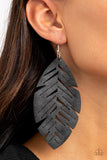 I Want To Fly Black ✧ Leather Earrings Earrings