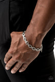 Gridiron Grunge Silver ✧ Bracelet Men's Bracelet