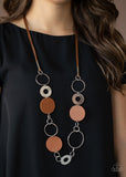 Sooner or LEATHER Brown ✨ Necklace Long