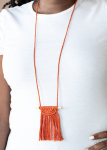 Macramé,Necklace Long,Necklace Macramé,Orange,Between You and MACRAME Orange ✧ Necklace