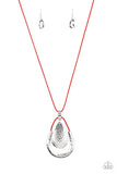 Texture Trekker Red ✨ Necklace Long
