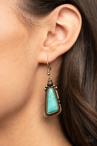 Brass,Earrings Fish Hook,Turquoise,Sahara Solitude Brass ✧ Earrings