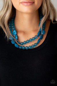 Blue,Necklace Short,Arctic Art Blue ✧ Necklace
