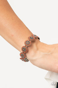 Bracelet Stretchy,Orange,Bohemian Flowerbed Orange  ✧ Bracelet