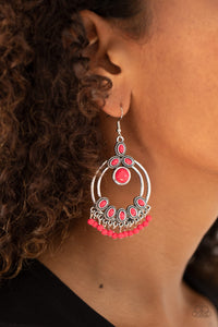 Earrings Fish Hook,Pink,Palm Breeze Pink ✧ Earrings