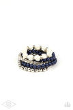 Rose Garden Grandeur Blue ✧ Stretch Bracelet
