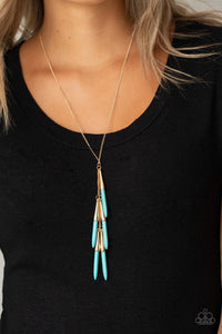 Blue,Gold,Necklace Long,Turquoise,PRIMITIVE and Proper Blue ✨ Necklace
