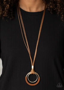 Brown,Necklace Long,Urban Necklace,Elliptical Essence Brown ✨ Necklace