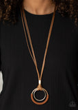 Elliptical Essence Brown ✨ Necklace Long