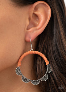 Earrings Fish Hook,Orange,Tambourine Trend Orange ✧ Earrings