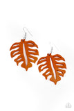 Shake Your PALMS PALMS Orange ✧ Wood Earrings Earrings