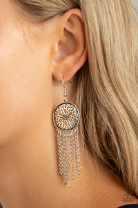 Earrings Fish Hook,Hematite,Silver,Blissfully Botanical Silver ✧ Earrings