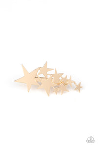 4thofJuly,Gold,Hair Clip,Patriotic,She STAR-ted It! Gold ✧ Hair Clip