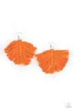 Macramé Mamba Orange ✧ Macrame Fringe Earrings Earrings