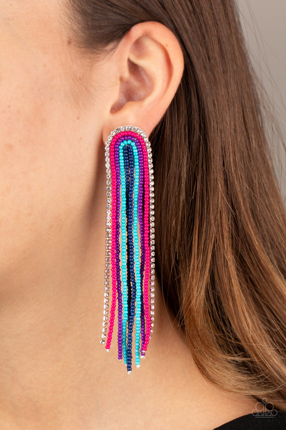 Let There BEAD Light Multi ✧ Seed Bead Post Earrings Post Earrings