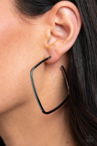 Black,Earrings Hoop,Gunmetal,Brazen Beauty Black ✧ Hoop Earrings