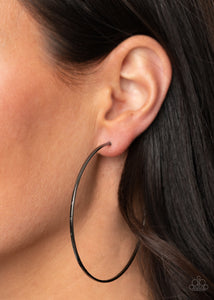 Black,Earrings Hoop,Gunmetal,Very Curvaceous Black ✧ Hoop Earrings