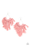 Wanna Piece Of MACRAMÉ? Pink ✧ Macrame Earrings Earrings