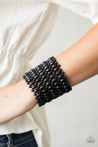Black,Bracelet Stretchy,Bracelet Wooden,Wooden,Way Down In Kokomo Black ✧ Bracelet