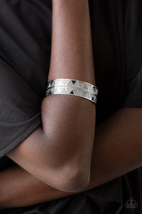 Bracelet Cuff,Gray,Silver,Hidden Glyphs Silver  ✧ Bracelet
