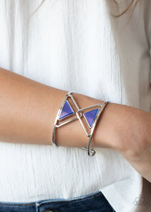 Blue,Bracelet Cuff,Iridescent,Pyramid Palace Blue ✧ Bracelet