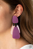 All FAUX One Purple ✧ Acrylic Post Earrings Post Earrings