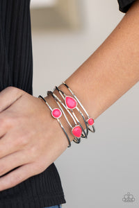 Bracelet Cuff,Pink,Fashion Frenzy Pink  ✧ Bracelet