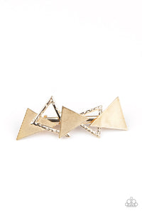 Gold,Hair Clip,Know All The TRIANGLES Gold ✧ Hair Clip