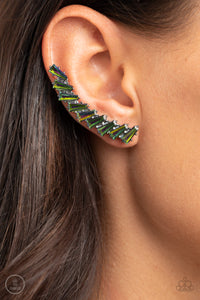 Earrings Ear Crawler,Multi-Colored,Oil Spill,I Think ICE Can Multi ✧ Ear Crawler Post Earrings